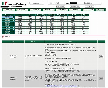 マネーパートナーズ取引画面3